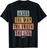 Christian T Shirt Women Men Kids Jesus The Way Truth Life TShirt Cotton Graphic T Shirts  Vintage T Shirt Camisetas
