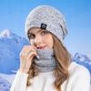 Cold Proof Women Warm Knitted Hat Neck Warmer Winter Hat Mask Scarf  Women