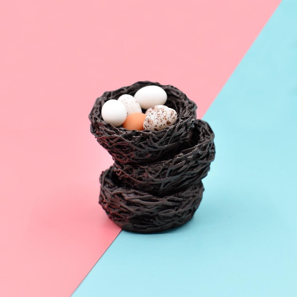 

12 шт./компл., смоляное мини-птичье гнездо, яйцо, миниатюрные мини-фигурки «сделай сам», сказочный сад, кукольный домик, террариум с мхом, микропейзаж 10pcs egg(color random) разноцветный