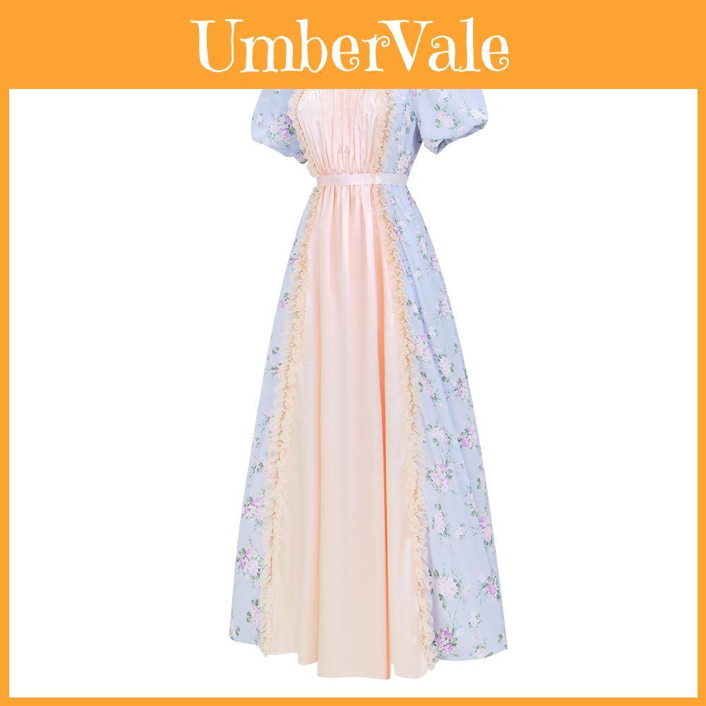 Regency Costume Dress With Satin Material For Theater Shows And Costume Parties