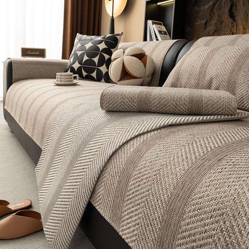 New Sofa Cushion Universal In All Seasons, Simple Modern Fixed Non-Slip Seat Cushion, Washable Sofa Cover Cover Cloth