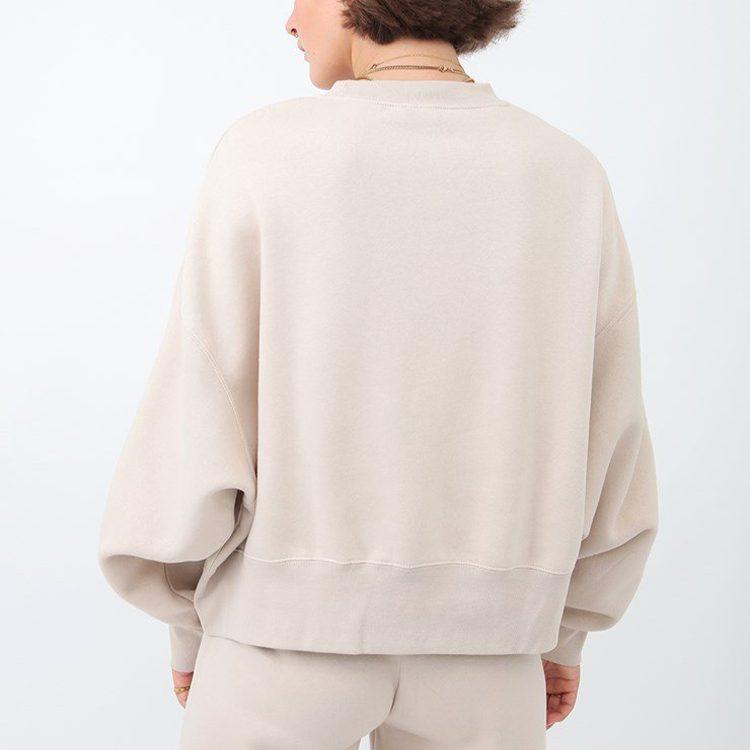 Nike Sweatshirts Women's Ecru Crew Neck Moderate Regular CK0168-140