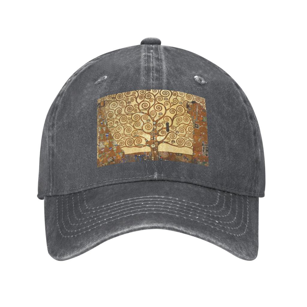 Tree Of Life Stoclet Frieze Gustav Klimt Denim Fabric Cap Casual Baseball Caps Adjustable Hat Summer Unisex Baseball Hats