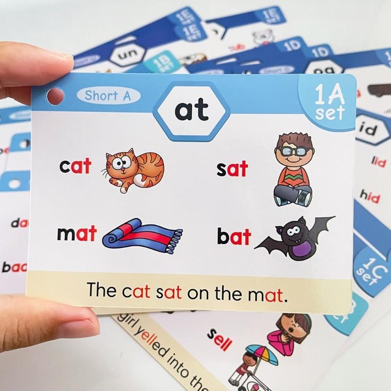 Kids Phonics Learning Cards Educational Toys English Words Learn To Read Cards English Learning Tool