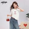 MJ STYLE Women's Round Neck Short Sleeve T-Shirt