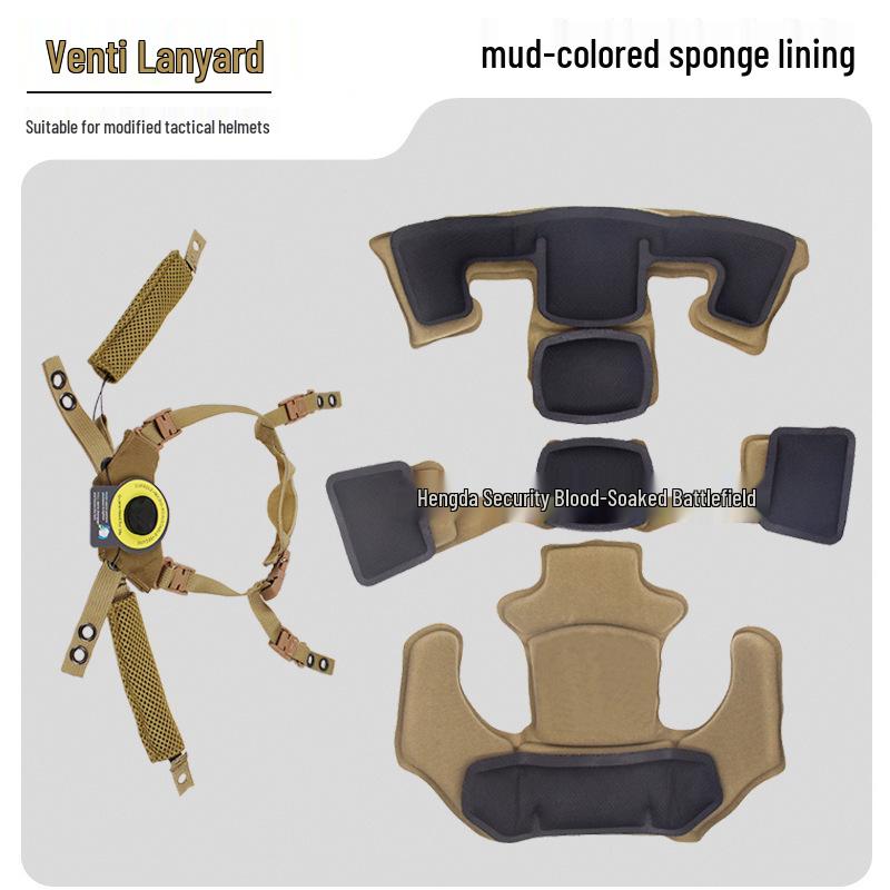 Wendy Liner Suspension Foam Set: Adjustable Knob for Tactical Helmet Upgrade - Gen 1 One Size