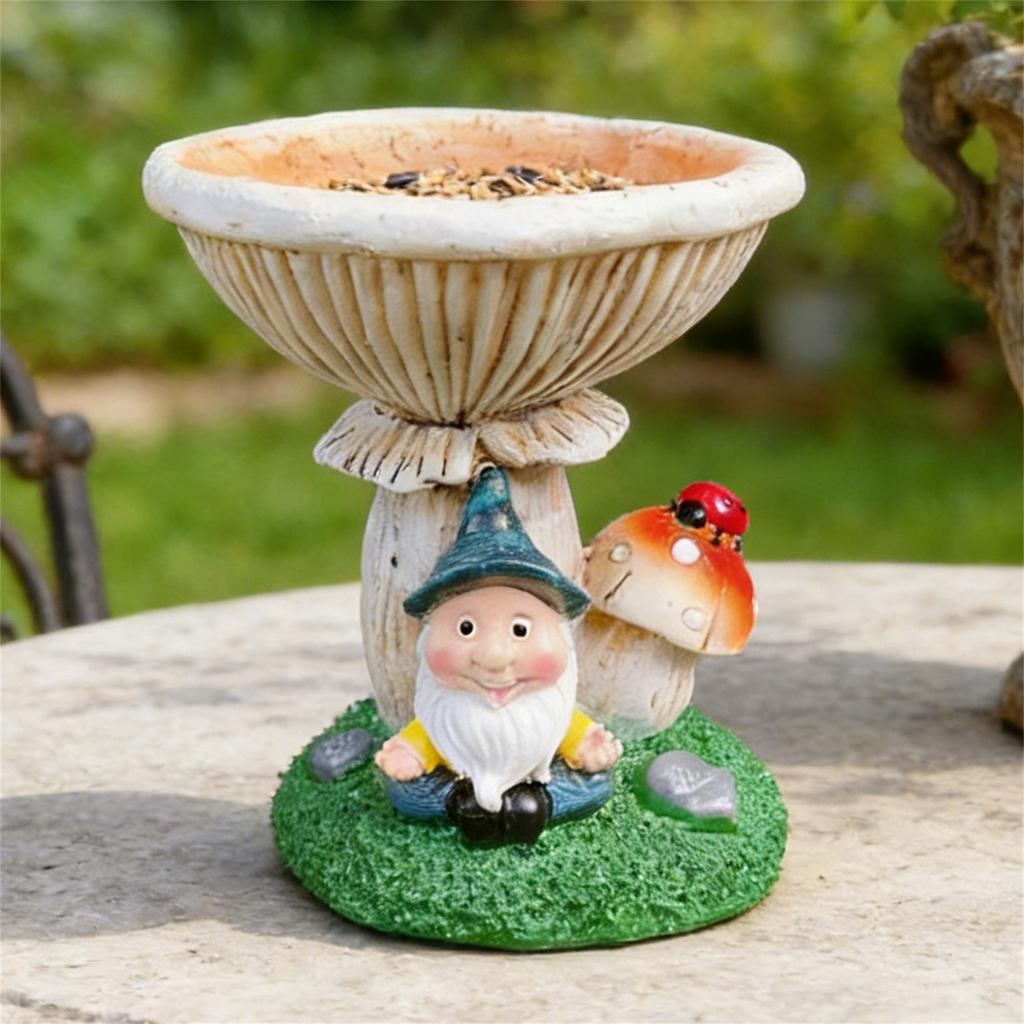 Whimsical Garden Sculpture Bird Feeder