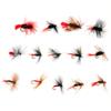 MNFT 10Pcs Various Dry Fly Fishing Lure Trout Salmon Dry Flies Fish Hook Size #6 #10 #12 Nymph Mosquito Lures Fishing Tackle