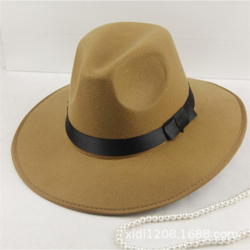 Shanghai Top Hat Men's Ladies British Hat Jazz Wool Felt Hat Summer Sun Hat Wool Stage Hat