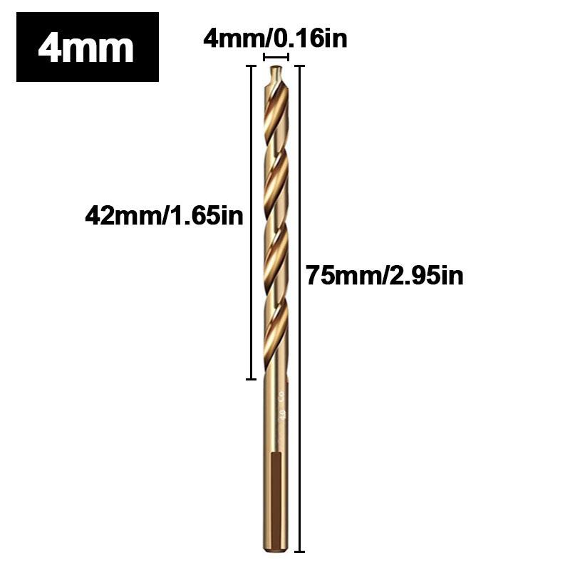 Cobalt Step Drill Bit M35 High Speed Steel Straight Shank 3-13mm HSS Twist Bit for Metal Stainless Steel Iron Drilling