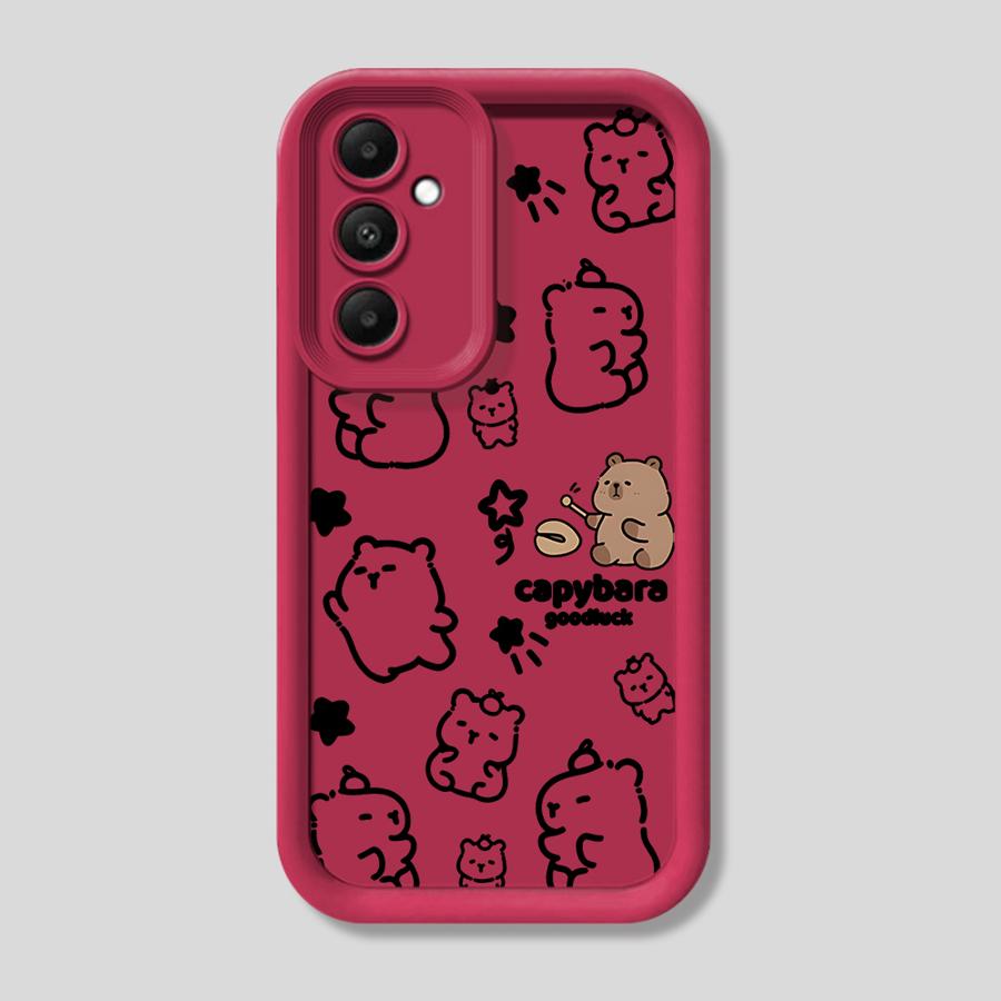 Soft TPU Phone Case for Samsung Galaxy A32 A31 A52 A22 A23 A54 A21s A53 A34 A73 A25 A26 A24 Cute Capybara