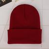 Unisex Fluorescent Acrylic Beanie – European and American Candy Color Knit Hat for Autumn and Winter