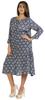Bimba Printed Flared Midi Dress For Women Rayon Crepe Casual Summer Dress