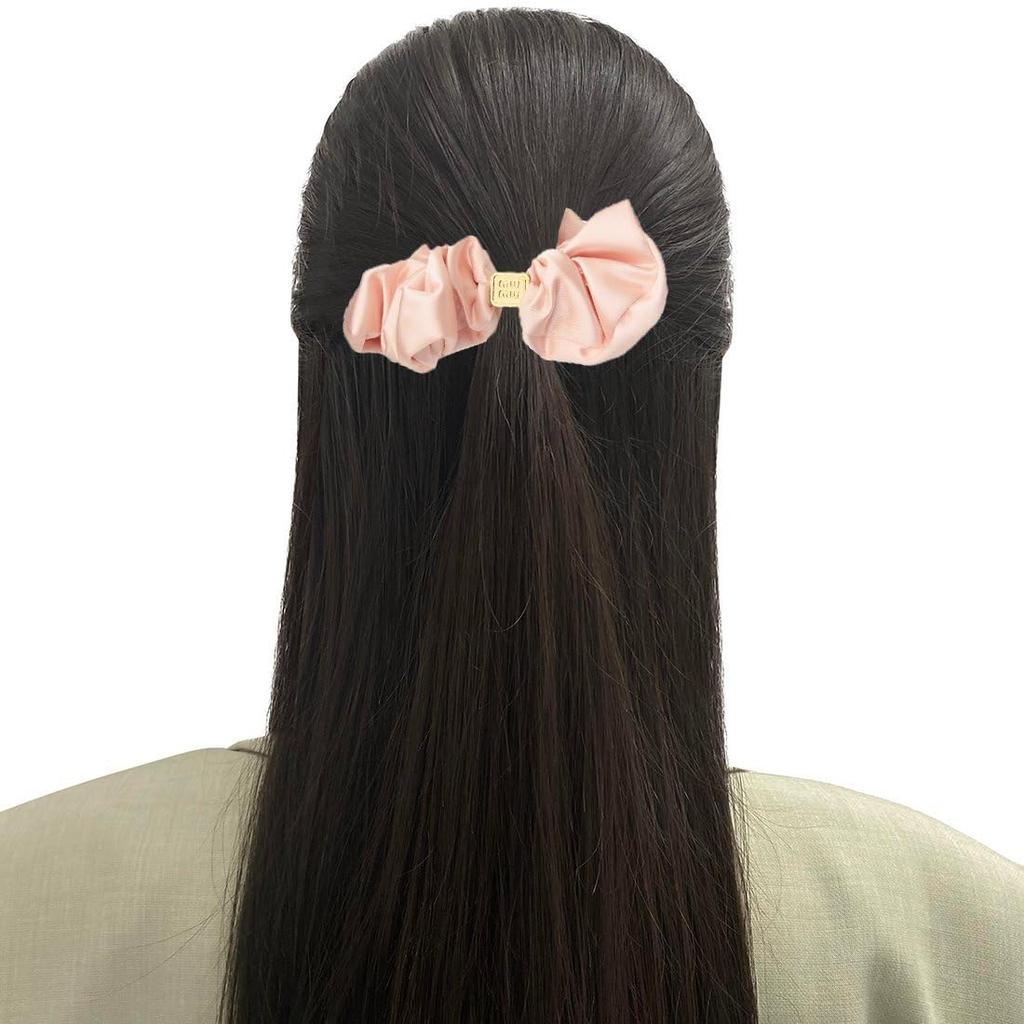 Miu Miu Hair Satin MIU MIU 5IF186 049 F0615 Accessory, Scrunchie, Pink, Women's, [Used]