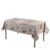 Nappe rectangulaire - EDEN - Cosy coeur - Patchwork cœurs - 140x240 cm - Beige/Taupe/Crème