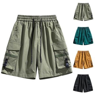 Sommer-Shorts für Herren mit digitalem Camouflage-Druck, flexible, elastische, verkürzte Sport-Shorts