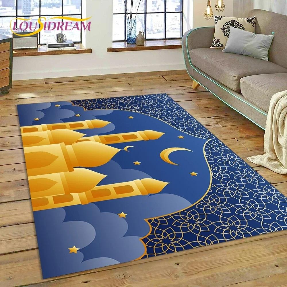 Muslimský Islám Modlitba Klečící Poly Podložky Mandala Koberec Kobereček do Ložnice Obývacího Pokoje Domácí Dekorace na Pohovku,Velká Dekorativní Podlahová Rohož