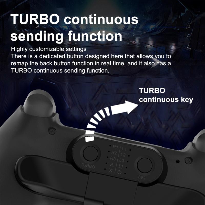 Ps4 Controller Paddles Extended Gamepad Back Button Attachment Joystick Rear Button With Turbo Key Adapter