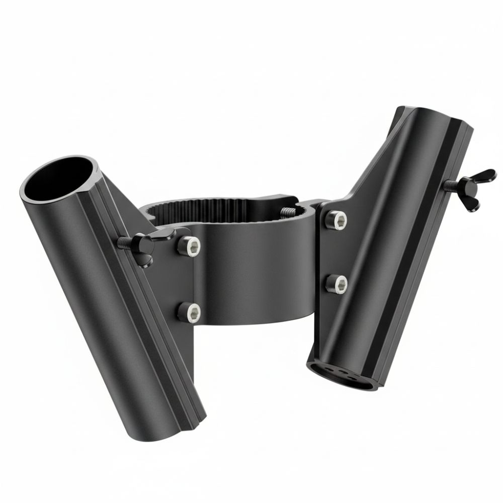 Heavy Duty Trailer Chain Holder Aluminum Double Flagpole Support Trailer Towing