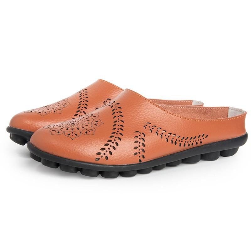 Nuove Ciabatte Piatte Basse, Scarpe da Donna Doudou, Mezza Pantofola Taglia Grande
