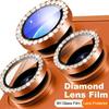 Suitable for iPhone 17 16 15 14 13 Pro Max Plus Air 16E Diamond Inlaid Crystal Lens Protector With Metal Ring Camera Glass Film