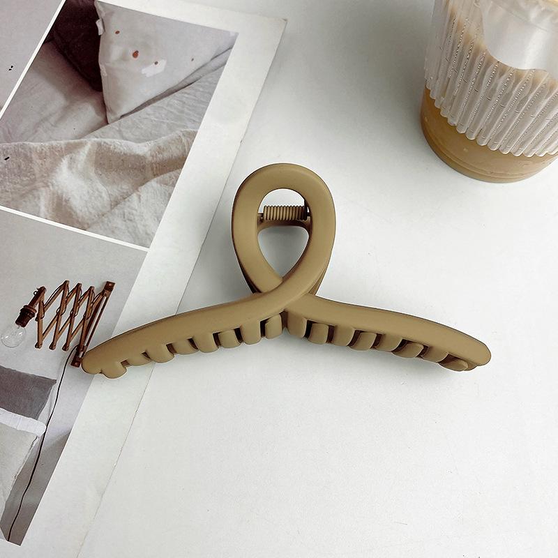 Large 13cm Matte Shark Hair Clip: Korean Style Celebrity-Inspired Ponytail Accessory