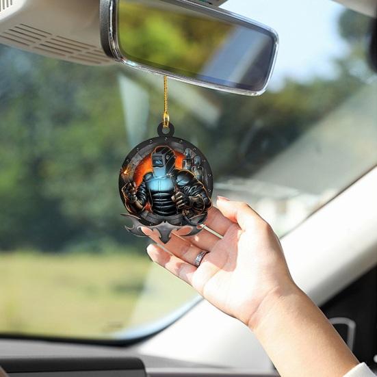 Svářečské ozdoby na vánoční stromek 2D plochá svářečská ozdoba akrylová vánoční stromková závěsná dekorace dárky pro muže svářeče