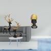 Elegant Reindeer And African Woman Resin Sculpture Collection Unique Animal Human Figurine