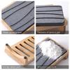 Diatomaceous Earth Water Absorbing Stone Tray Quick Drying Non Slip Base Counter-top Drain Mat Molds Resistant Bamboo Rack