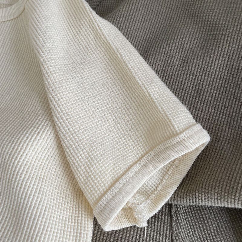 Boys and Girls Short Sleeve Set Waffle Baby Home and Outdoor Versatile 2-piece Set