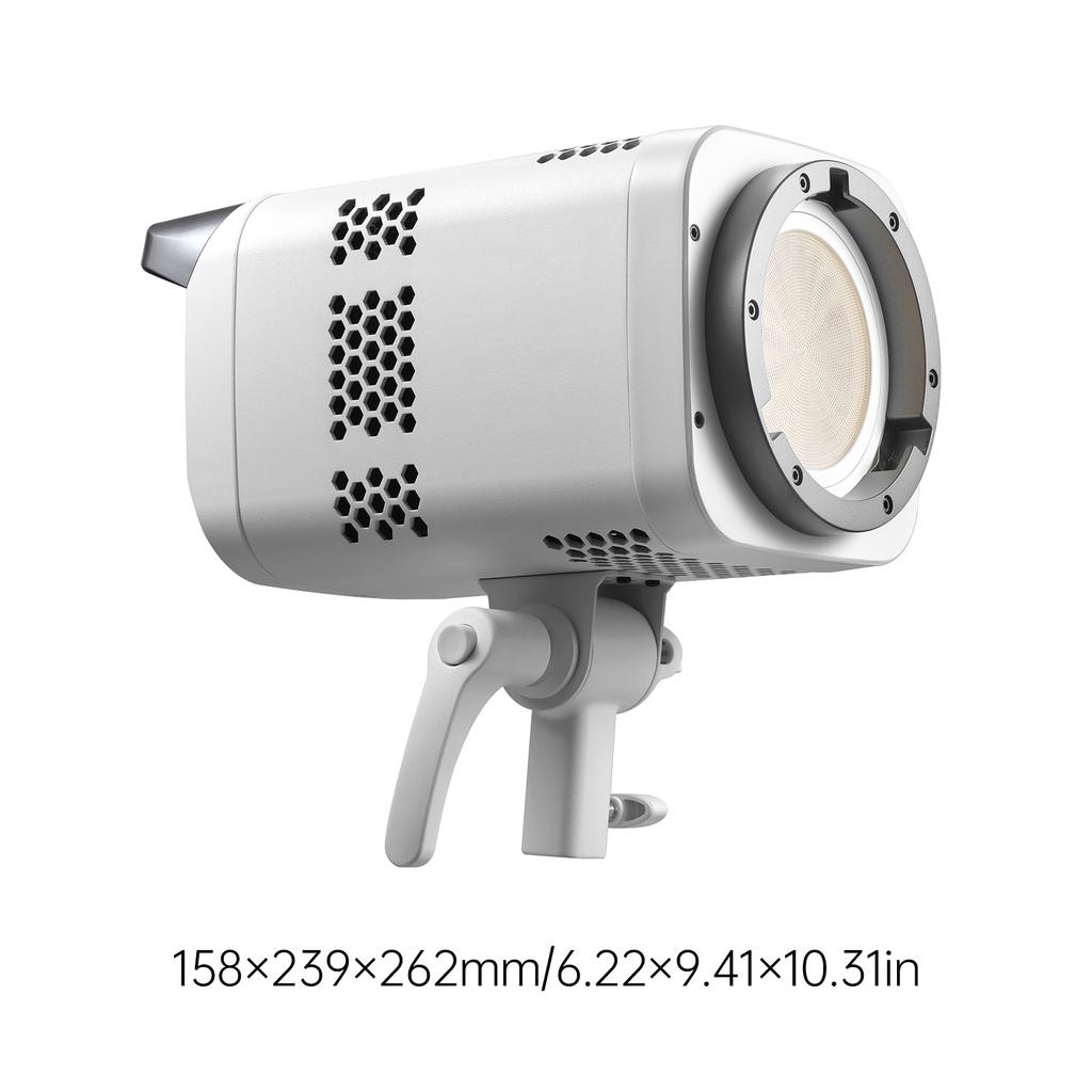 LE200D COB LED Photography Light 220W, DMX Bluetooth Control, 5600K Color Temperature, NFC Paring, Cooling Fan for