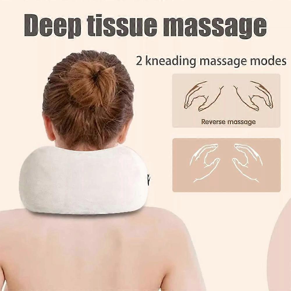 U-Shaped Massage Pillow, Electric Neck Massager, Portable Heated Kneading Massager