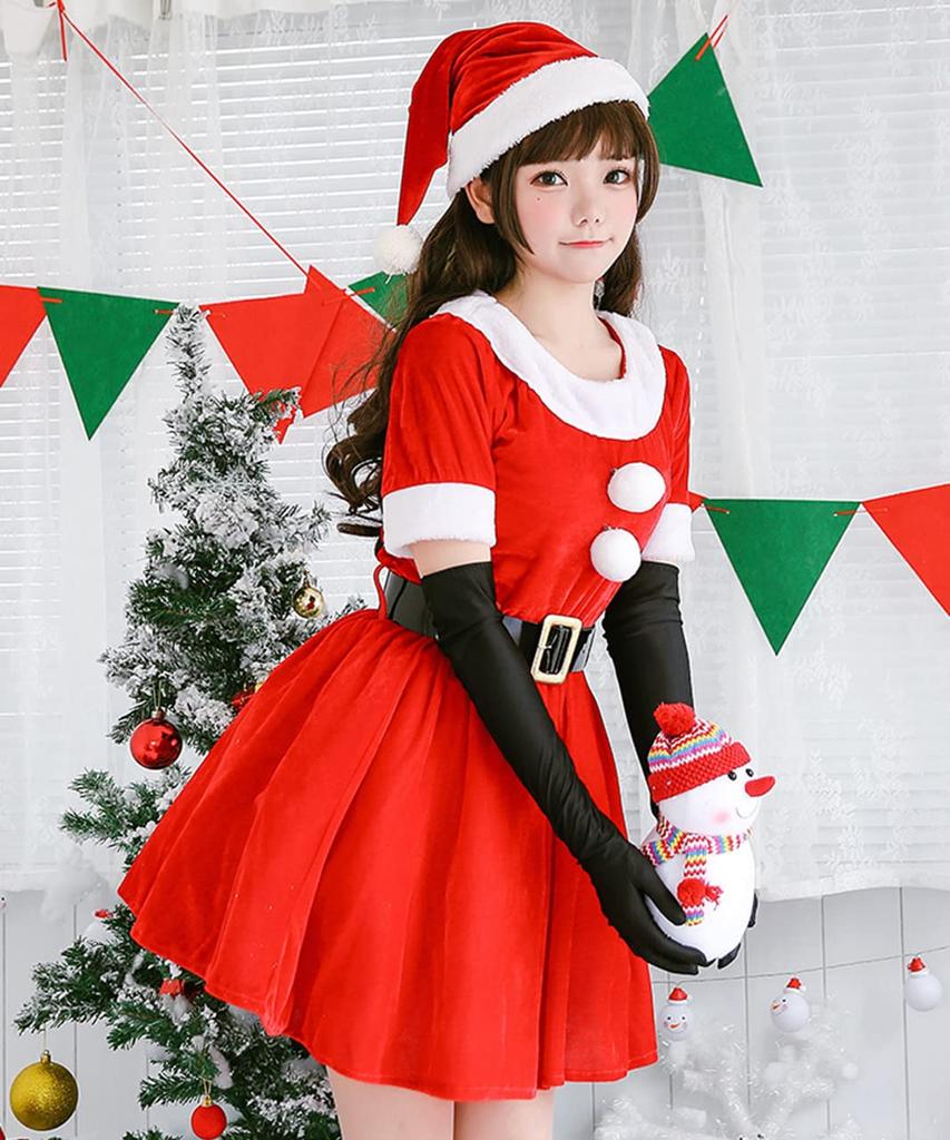 [Milky Time] Christmas Santa Cosplay, Classic Women's Santa Costume