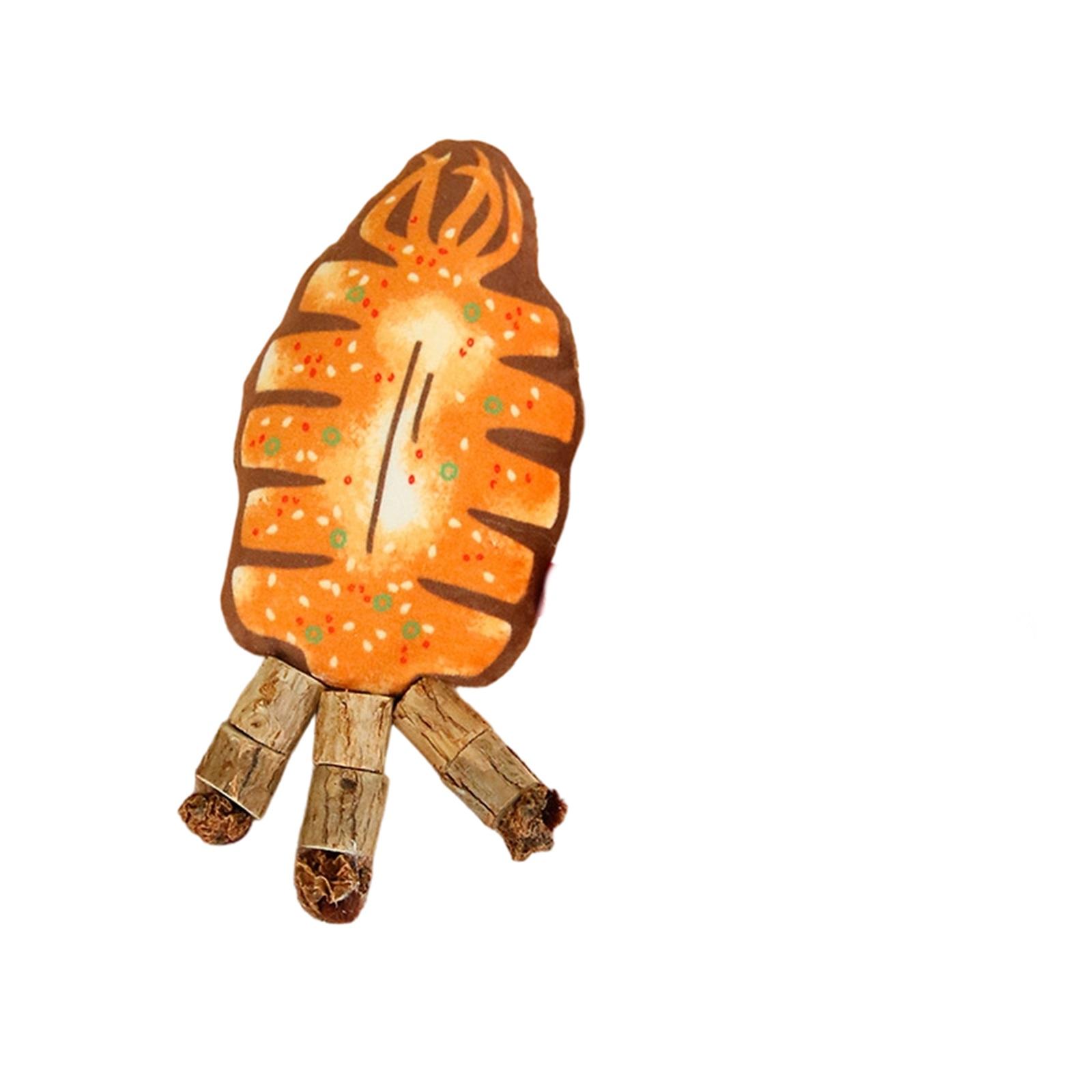 

Cattoy Fish Bones Made Of Wood And Knotweed, Realistic Fish For Teeth Grinding, Self-entertaining Toy, Grilled Fish. One Size