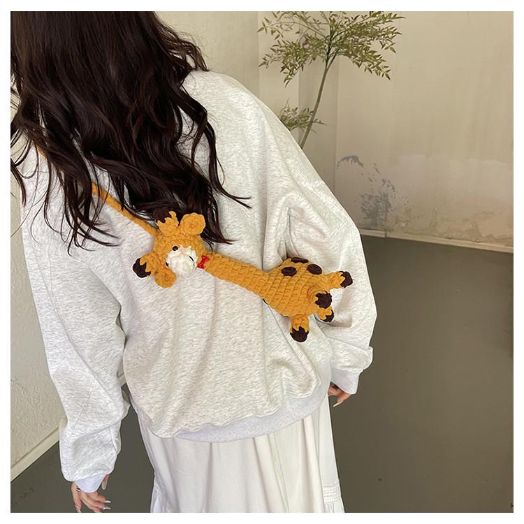 Animal Safari Mini Handcrafted Crochet Bag With Pure Color Knit For Daily Use