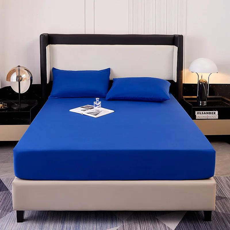 

1 шт. 100% водонепроницаемая простыня на резинке с цветочным принтом, покрывало для кровати размера queen/king, простыня на резинке 180x200 см 1PC 120x200cm синий