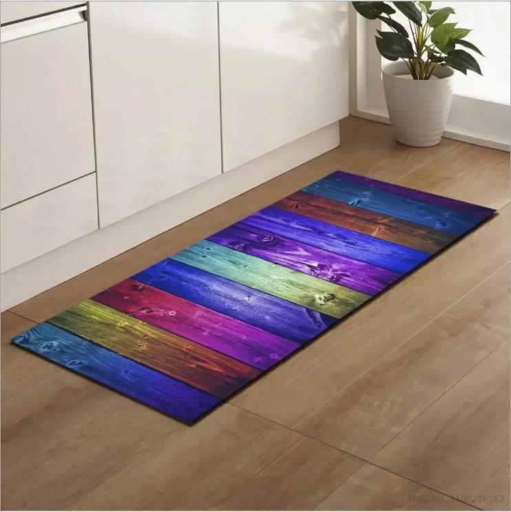 Floor Mat Carpet For Living Room Kitchen Carpet Wood Painting Rectangle Sofa Bedroom Rug Bedside Mats Entrance Rug
