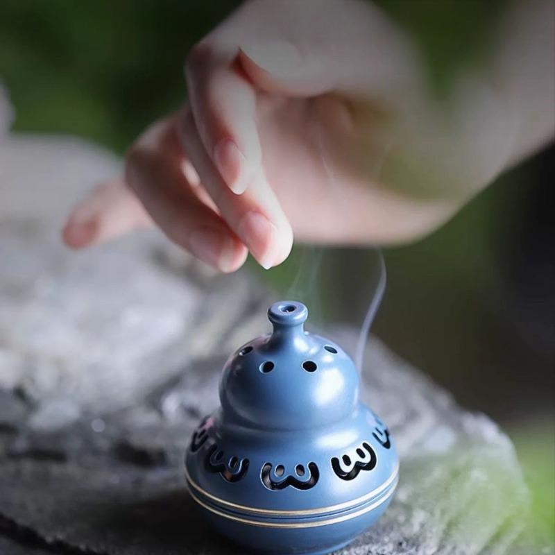 Calabash Räuchergefäß aus reinem Kupfer, kreative Dekoration für Teezeremonien, kleines und exquisites Räuchergefäß, spezieller Haushaltsofen