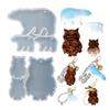 Polar Bear Owl Keychains Mold DIY Epoxy Craft Necklace Keychain Jewelry Mold