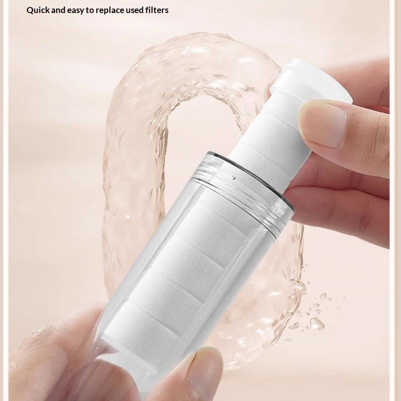Filtered High Pressure Shower Head Travel Portable Bathing Shower ABS Plastic Hotel Travel Shower Head Skin-beautify With Filte