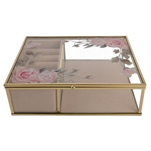 Sophia Floral Glass Jewellery Box