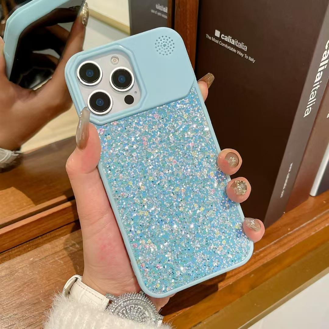 

Luxury Aromatherapy Flash Suitable for IPhone16Pro Mobile Phone Case Full-inclusive Anti-fall IPhone15 Trendy Mobile Phone Case Apple 16Plus синий