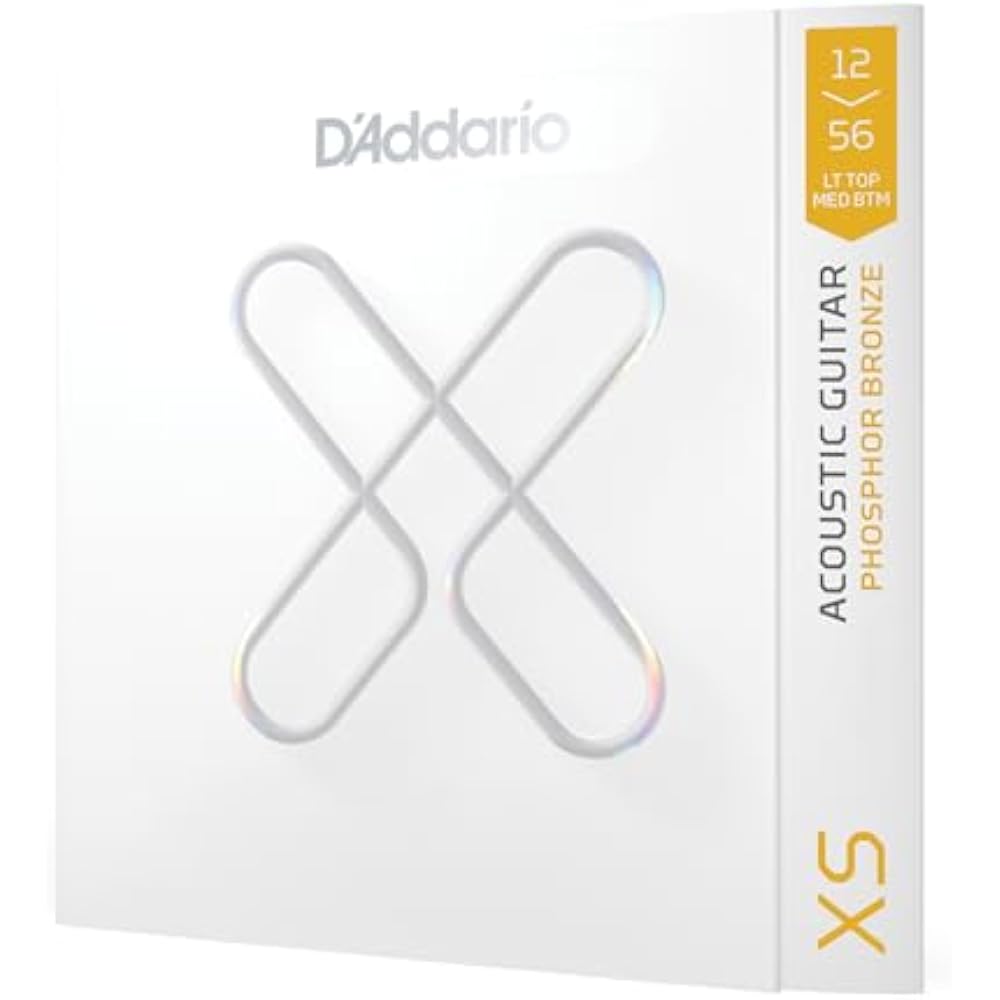 D'Addario Daddario Acoustic Guitar Strings XS Coated Strings Phosphor Bronze Light Top/Medium Bot...