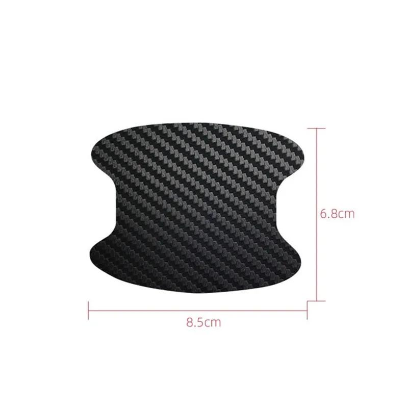 4Pcs Set Car Styling Mouldings Sticker Car Door Sticker Carbon Fiber Scratches Resistant Cover Auto Handle Protection Film Parts