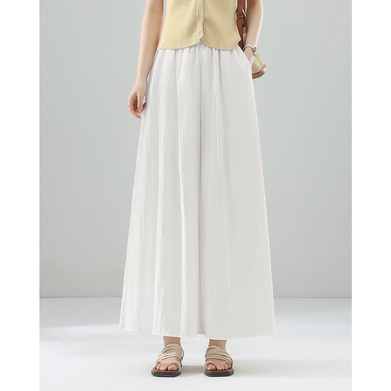 TERRE BLEUE Women's Casual Wide-Leg Pants