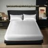 Bed Cover Waterproof Mattress Cover Solid Color Satin Silk Matress Protector Dust Proof Breathable Mattress Pad Household