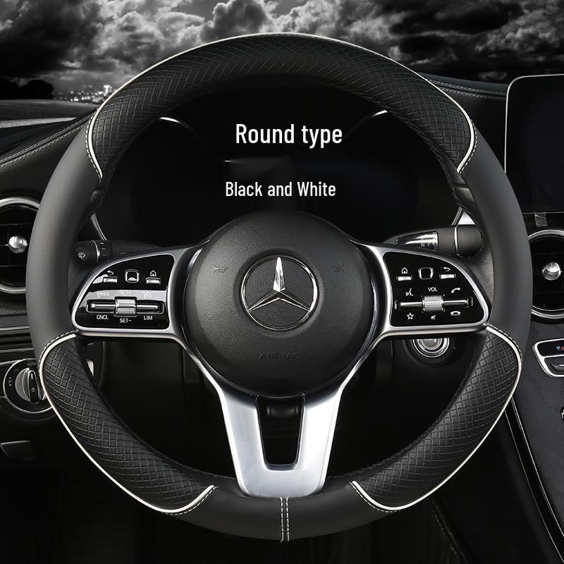 Four Seasons Wear-Resistant Universal Leather Steering Wheel Cover