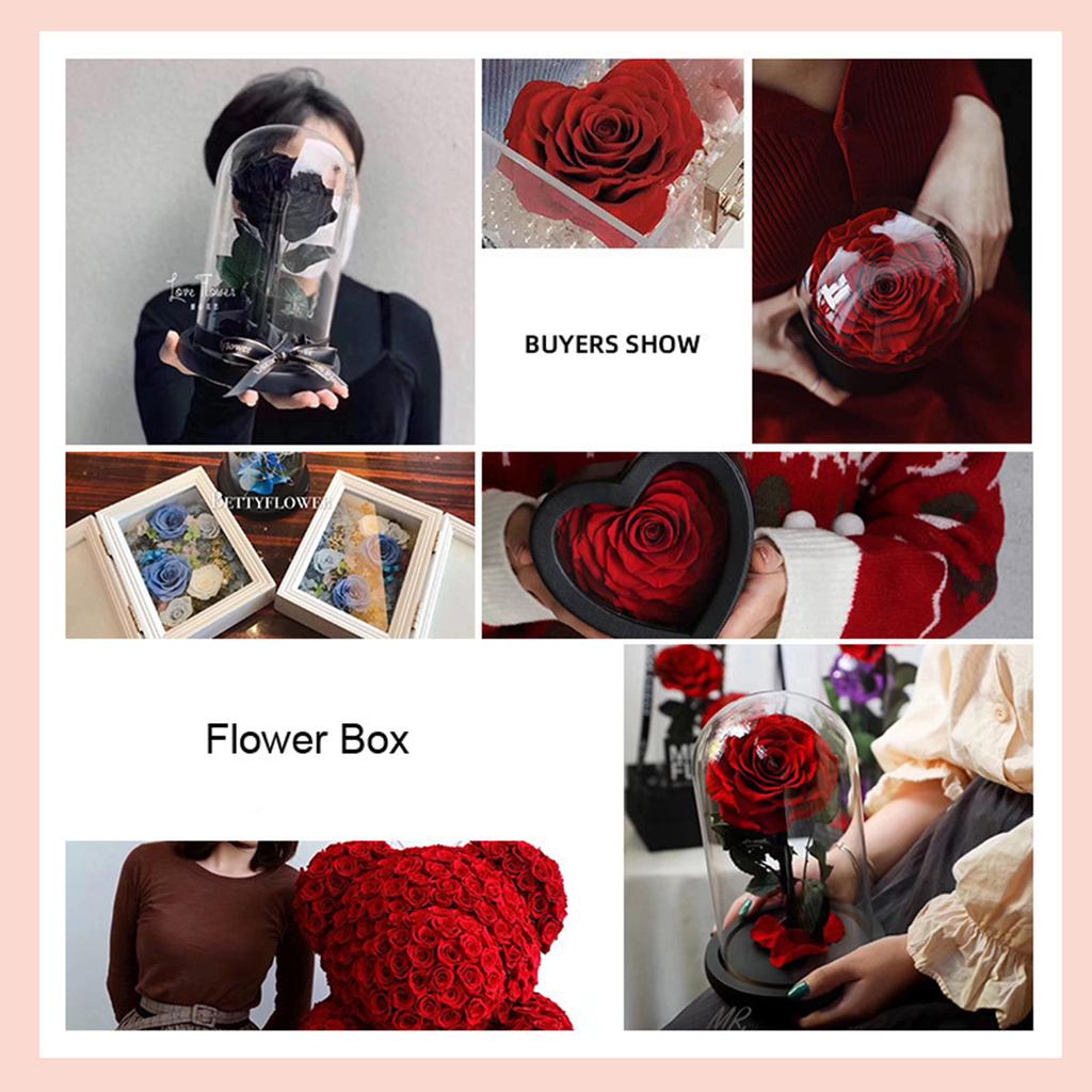 Forever Preserved Rose In Glass Angel Figurine Romantic Eternal Roses Glass Ornaments Birthday Gifts for Women Mom