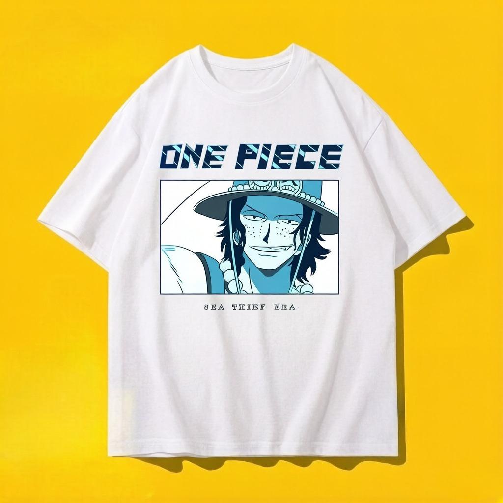 One Piece Short Sleeve T-shirt Men Summer Luffy Saab Shanxsolon Perimeter Clothing High Quality Fashion