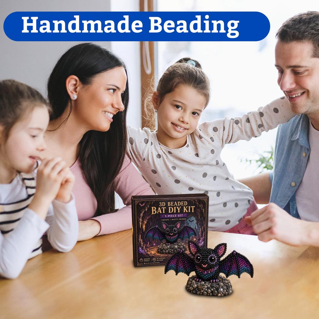 3D Beaded Animal Kit DIY Bat Bead Set for Creative Projects and Decorative Crafts for All Ages
